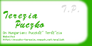 terezia puczko business card